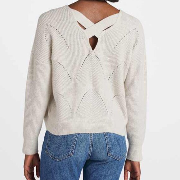 PINQUE Sweaters - NWT PINQUE Dareen Lattice Back Pointelle Sweater M